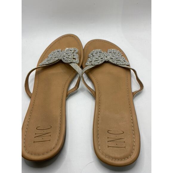 INC INTERNATIONAL CONCEPTS Women's Silver Marsha Butterfly Sandals SZ 11 - Picture 3 of 6